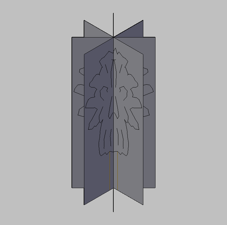 Bloque Autocad Vista de Árbol 26 en 3D